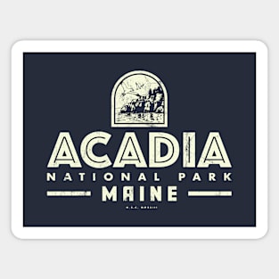 Vintage Acadia National Park - Bar Harbor Magnet